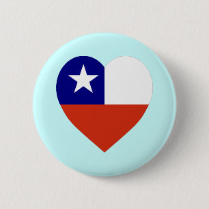 Chile flaggahjärta knapp