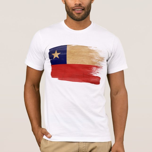 Chile flaggaT-tröja T Shirt (Framsida)
