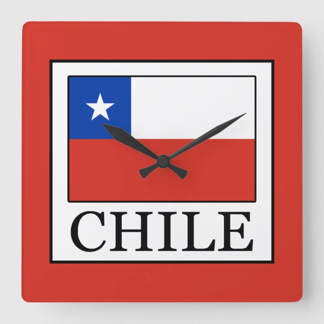 Chile Fyrkantig Klocka (Framsida)