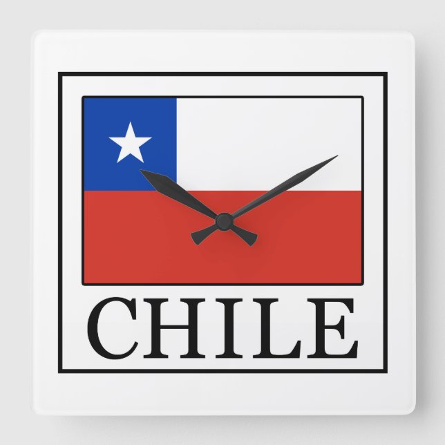 Chile Fyrkantig Klocka (Framsida)