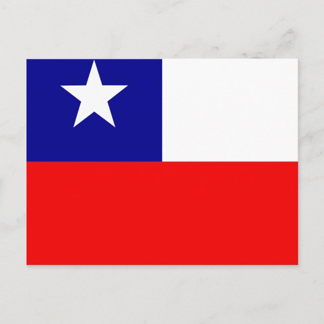 Chile Högkvalitativ Flagga Vykort (Framsida)