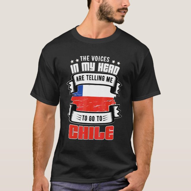 Chile i mitt huvud t shirt (Framsida)