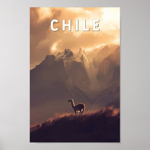 Chile Illustration Resa Konst Vintage Poster