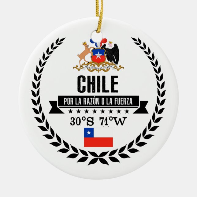Chile Julgransprydnad Keramik (Framsidan)