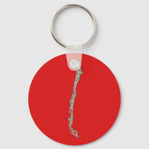 Chile karta Keychain Nyckelring