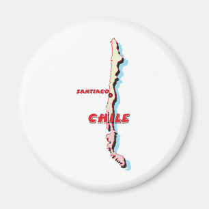 Chile karta magnet
