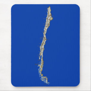 Chile karta Mousepad Musmatta