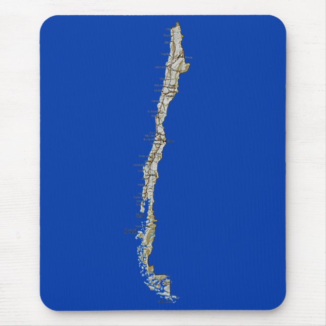 Chile karta Mousepad Musmatta (Framsidan)