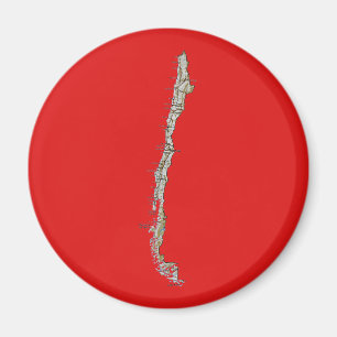 Chile kartamagnet magnet