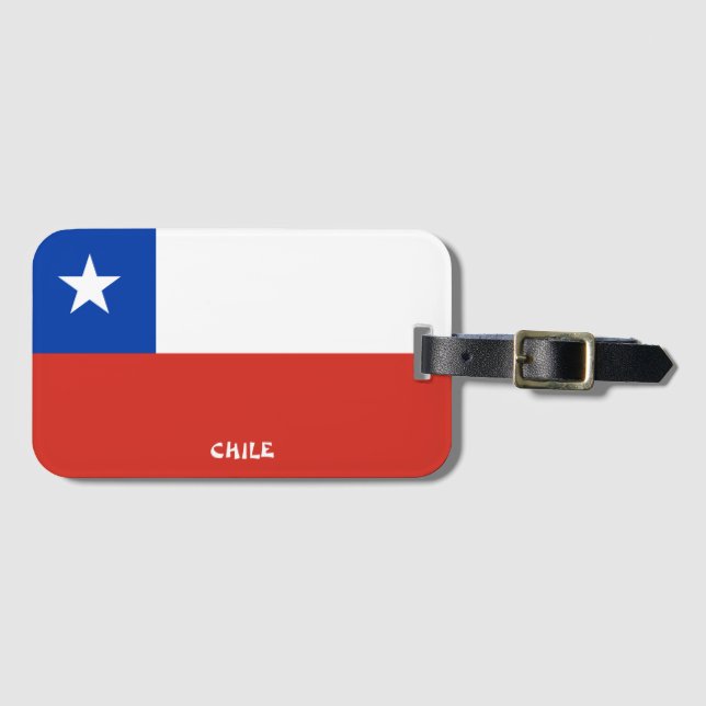 Chile National Flagga Patriotic Bagagebricka (Framsida horisontal)