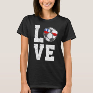 Chile Oceanen Kärlek Chilean Fläkt Flagga T Shirt