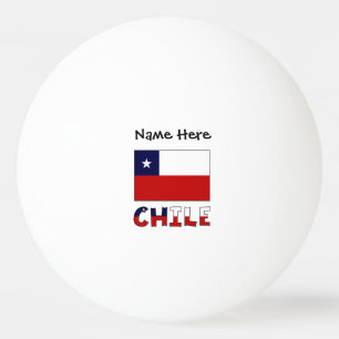 Chile och chilensk flagga personlig pingisboll