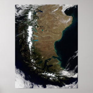 Chile och den Patagonian regionen av Argentina Poster