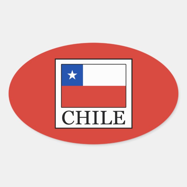 Chile Ovalt Klistermärke (Framsida)