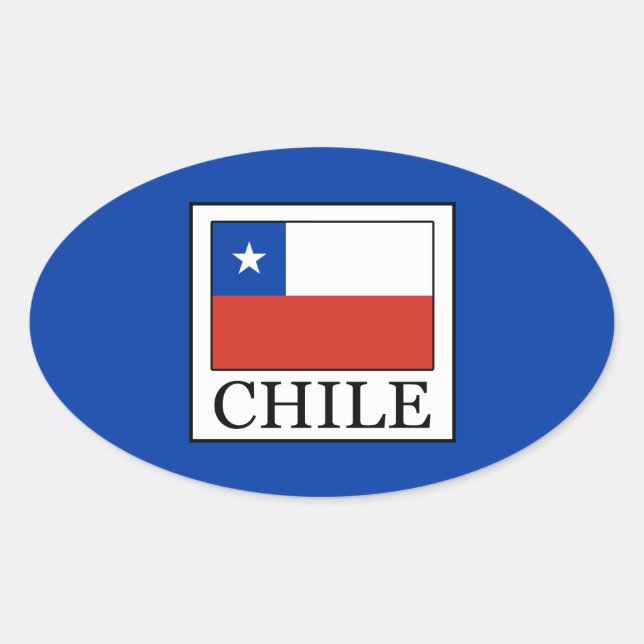 Chile Ovalt Klistermärke (Framsida)