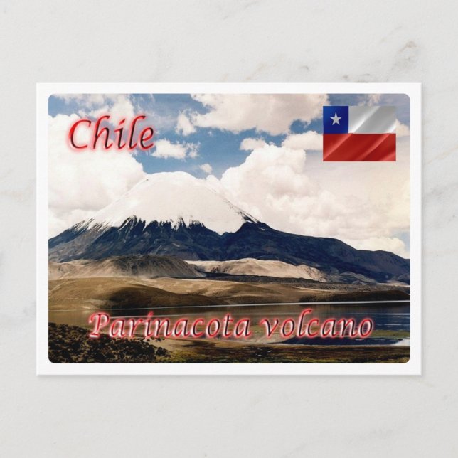 Chile - Parinacota Volcano - Vykort (Framsida)