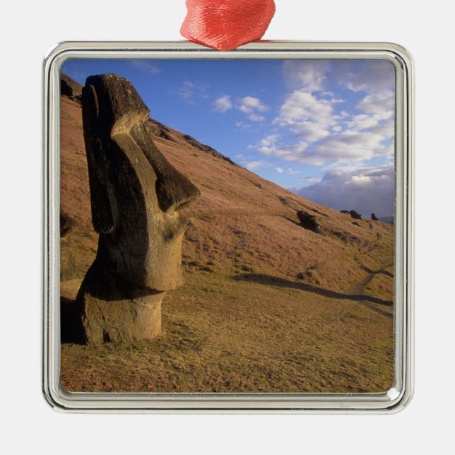 Chile, Påskön. Backe med Moai Julgransprydnad Metall (Framsidan)