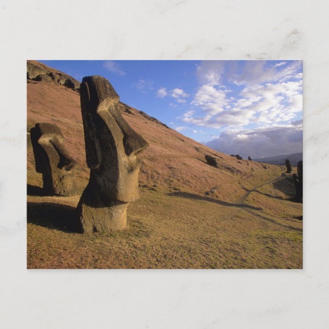 Chile, Påskön. Kulle med Moai Vykort (Framsida)