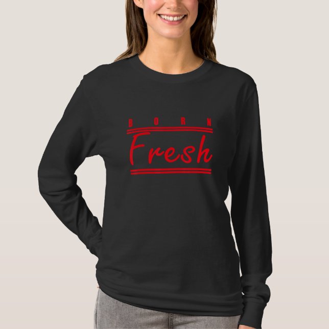 Chile Red 9s Born Fresh Head Basketball 9 Chi T Shirt (Framsida)