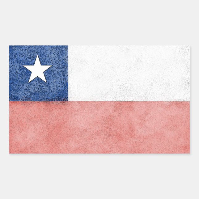 Chile Rektangulärt Klistermärke (Framsida)