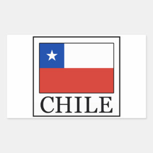 Chile Rektangulärt Klistermärke