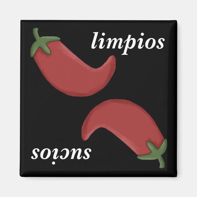 Chile Rojo Cute Dishwasher Magnet (Framsidan)