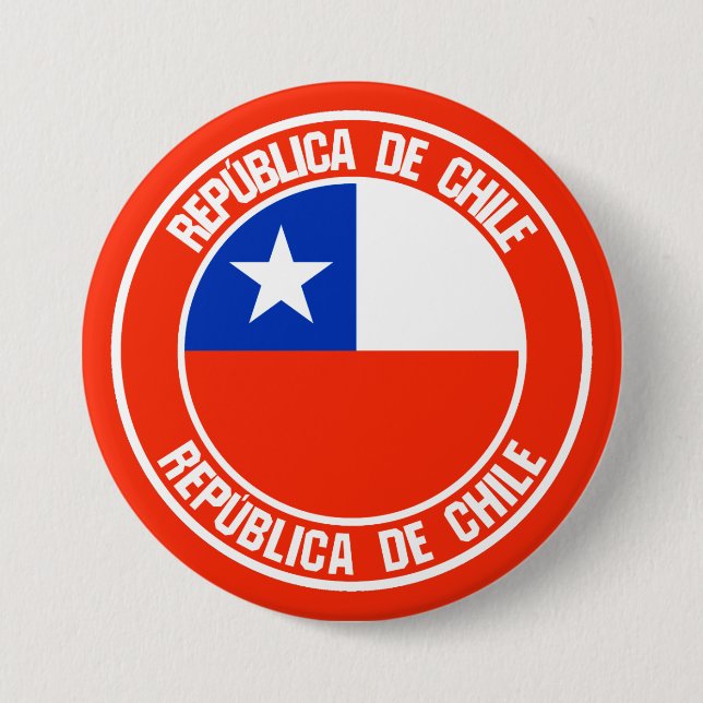 Chile Round Emblem Knapp (Framsida)