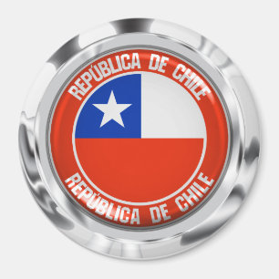 Chile Round Emblem Magnet