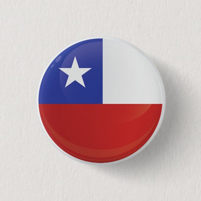 Chile Round Icon Flagga Knapp (Framsida)