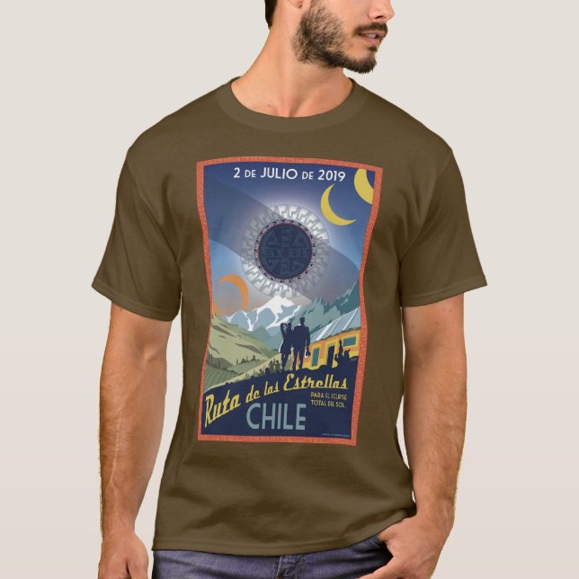 Chile sammanlagd sol- förmörkelse 2019 t shirt (Framsida)