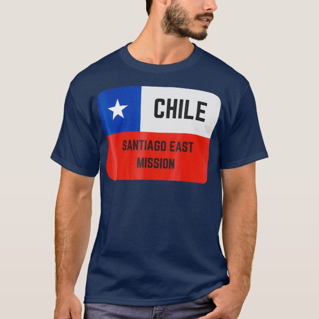 Chile Santiago Öster LDS Mormon Uppdrag T Shirt (Framsida)