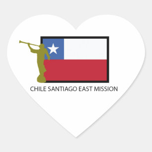 Chile Santiago Öster Uppdrag LDS CTR Hjärtformat Klistermärke