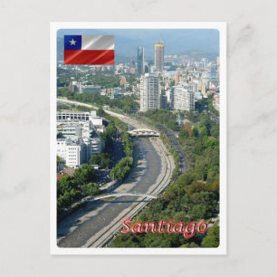 Chile - Santiago - Rio Mapocho - Vykort
