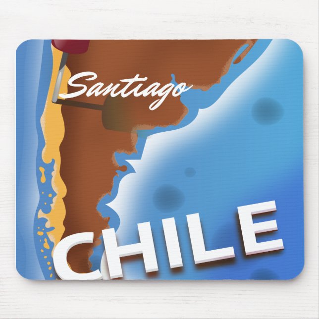 Chile santiago Vintage reseaffisch Musmatta (Framsidan)
