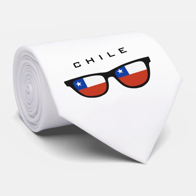 Chile Shades anpassningsbar text & färg tie Slips (Rullad)