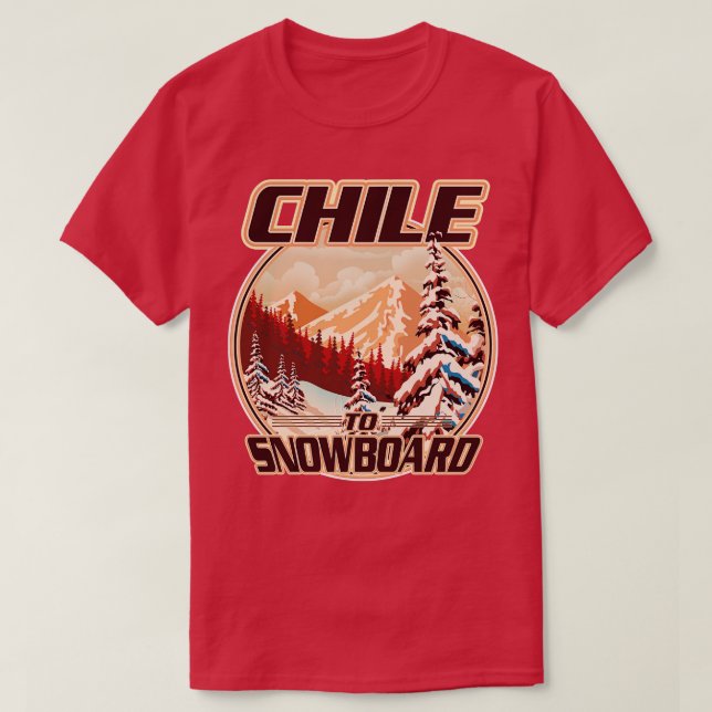Chile Snowboarding T Shirt (Design framsida)