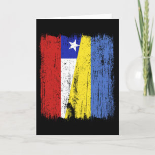 Chile Ukraina Halv Flagga Chilensk Ukrainsk Arv Kort
