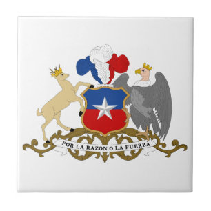 Chile vapensköld kakelplatta