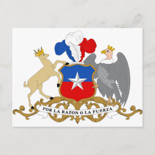 Chile vapensköld vykort