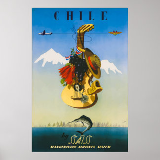 Chile Vintage resor Poster