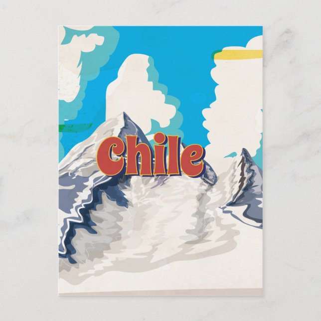 Chile Vintage resor Poster Vykort (Framsida)