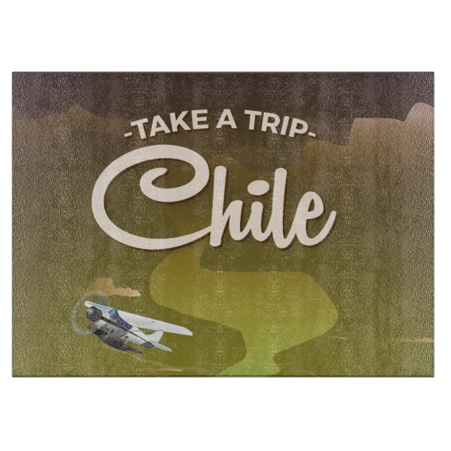 Chile Vulkan vintage reseaffisch (Framsidan)