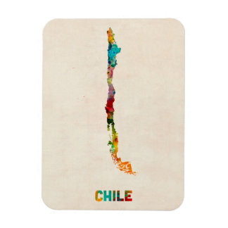 Chile Watercolor Karta Magnet