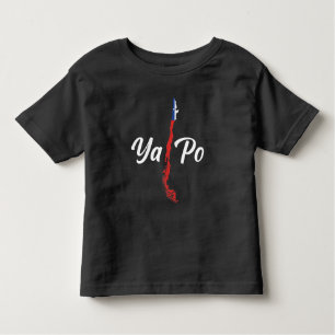 Chile Ya Po Sydamerika Karta Chiles Flagga T Shirt