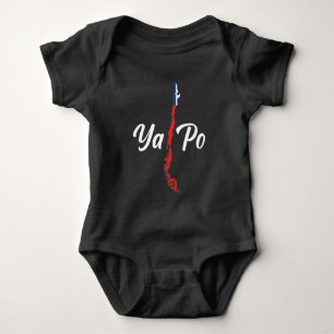 Chile Ya Po Sydamerika Karta Chiles Flagga T Shirt