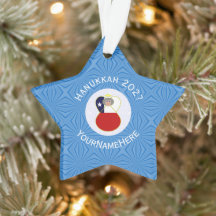 Chilean Angel Hanukkah Flagga Personlig