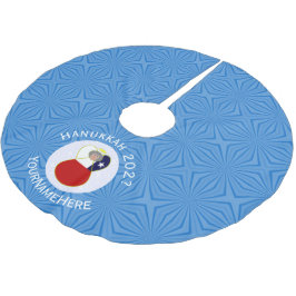 Chilean Angel Hanukkah Flagga Personlig Julgransmatta Borstad Polyester