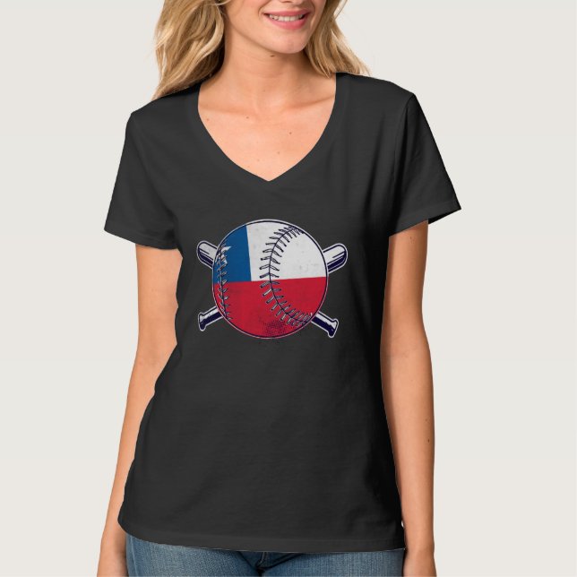 Chilean Baseball Sport Chile Baseball Team T Shirt (Framsida)