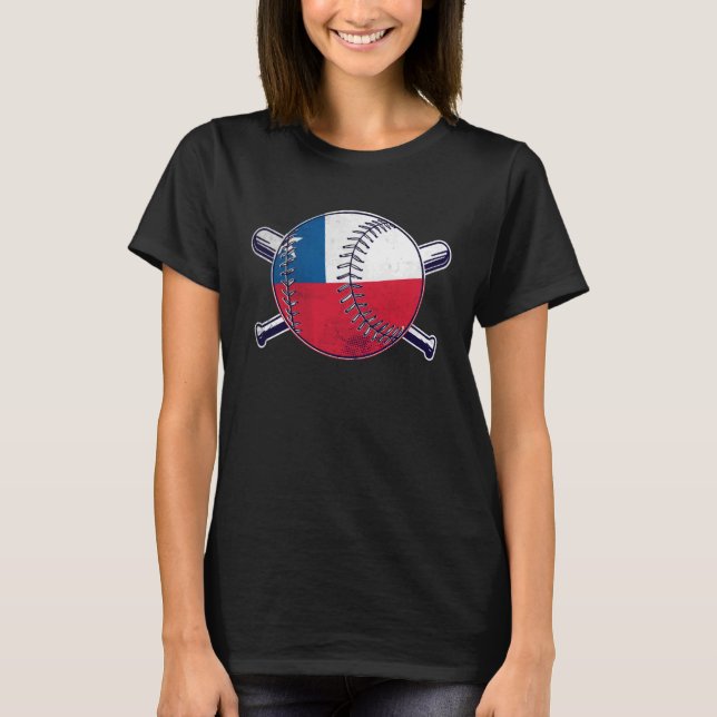 Chilean Baseball Sport Chile Baseball Team T Shirt (Framsida)