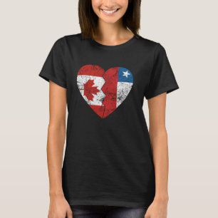 Chilean Canadian Flaggor Heart Canada Chile Roots T Shirt